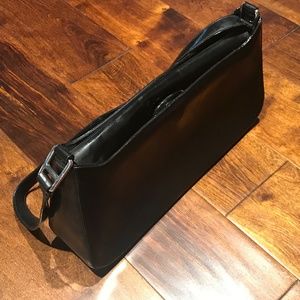 Gucci Black Leather Purse Shoulder Strap Italy